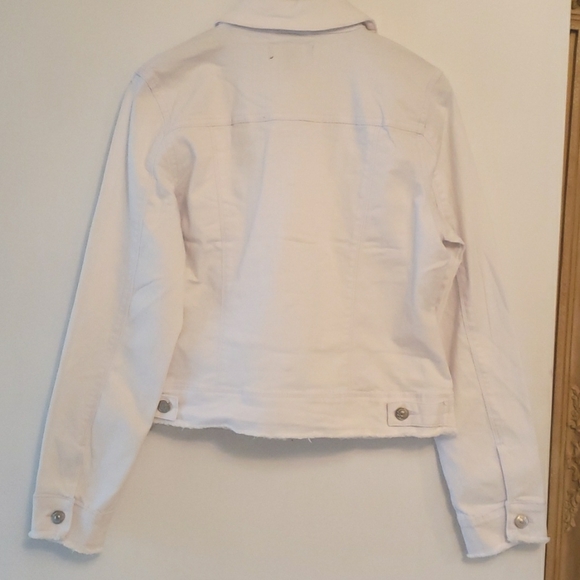 Nine West white stretch denim Jacket S NWT - Picture 8 of 16